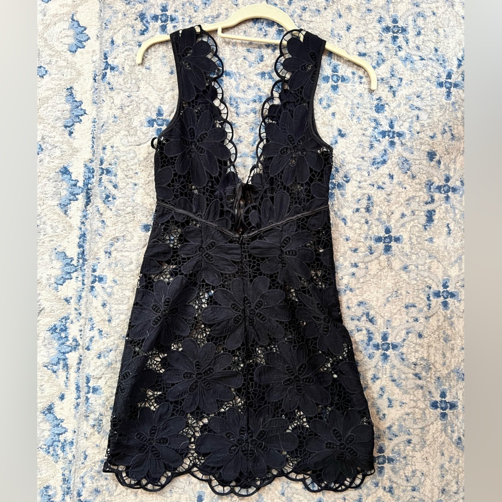 For love and lemons Malika Black Lace Floral Dress - Picture 6 of 7